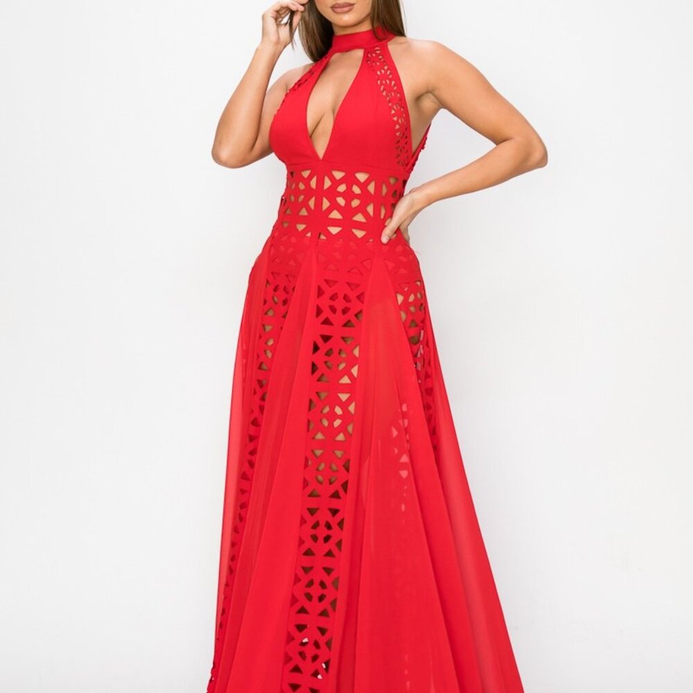 Lady In Red Maxi Dress